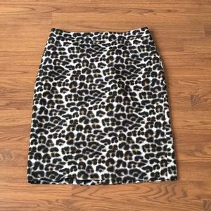 Ann Taylor animal print pencil skirt leopard print